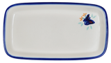 Butter Dish, American, 4" x 7.5" in "Butterfly Bliss" by Manufaktura | M074S-WK73