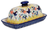 Polish Pottery American Butter Dish (Butterfly Bliss) | M074S-WK73 at PolishPotteryOutlet.com