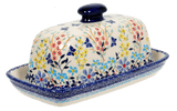 Butter Dish, American, 4" x 7.5" in "Butterfly Bounty" by Manufaktura | M074S-WK76
