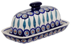 Polish Pottery American Butter Dish (Peacock) | M074T-54 at PolishPotteryOutlet.com