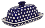 Butter Dish, American, 4" x 7.5" in "Dot to Dot" by Manufaktura | M074T-70A