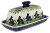 Polish Pottery American Butter Dish (Bunny Love) | M074T-P324 at PolishPotteryOutlet.com