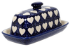Polish Pottery American Butter Dish (Sea of Hearts) | M074T-SEA at PolishPotteryOutlet.com