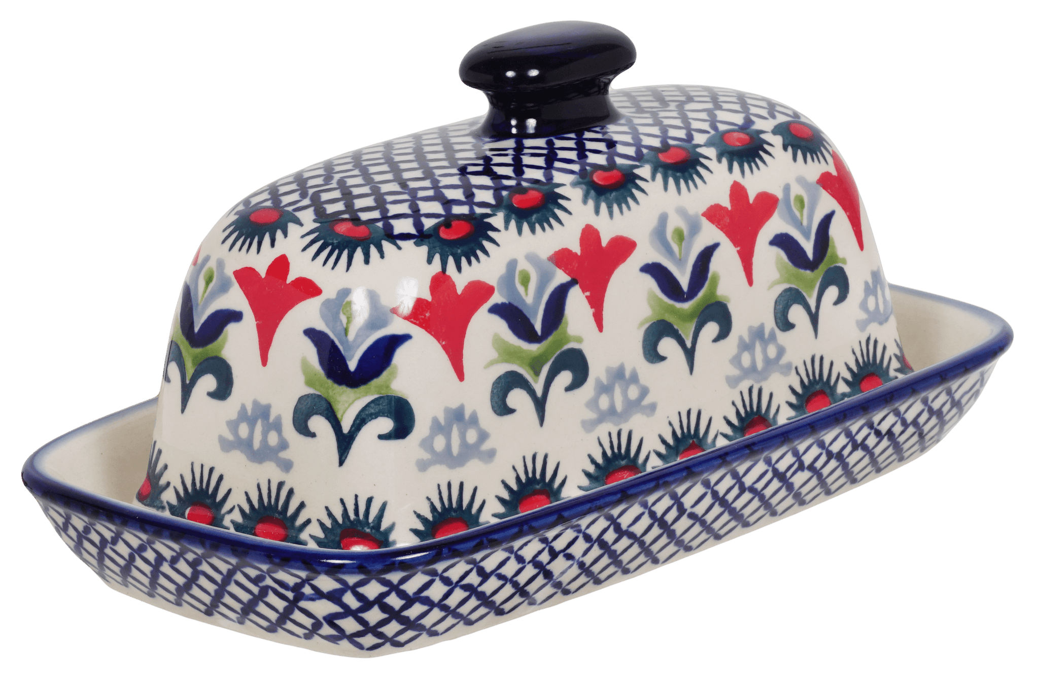 Polish Pottery - Muffin Pan - Scandinavian Scarlet - The Polish Pottery  Outlet