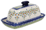 Butter Dish, American, 4" x 7.5" in "Garden Stroll" by Manufaktura | M074U-P316
