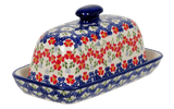 Butter Dish, American, 4" x 7.5" in "Ring Around the Rosie" by Manufaktura | M074U-P321