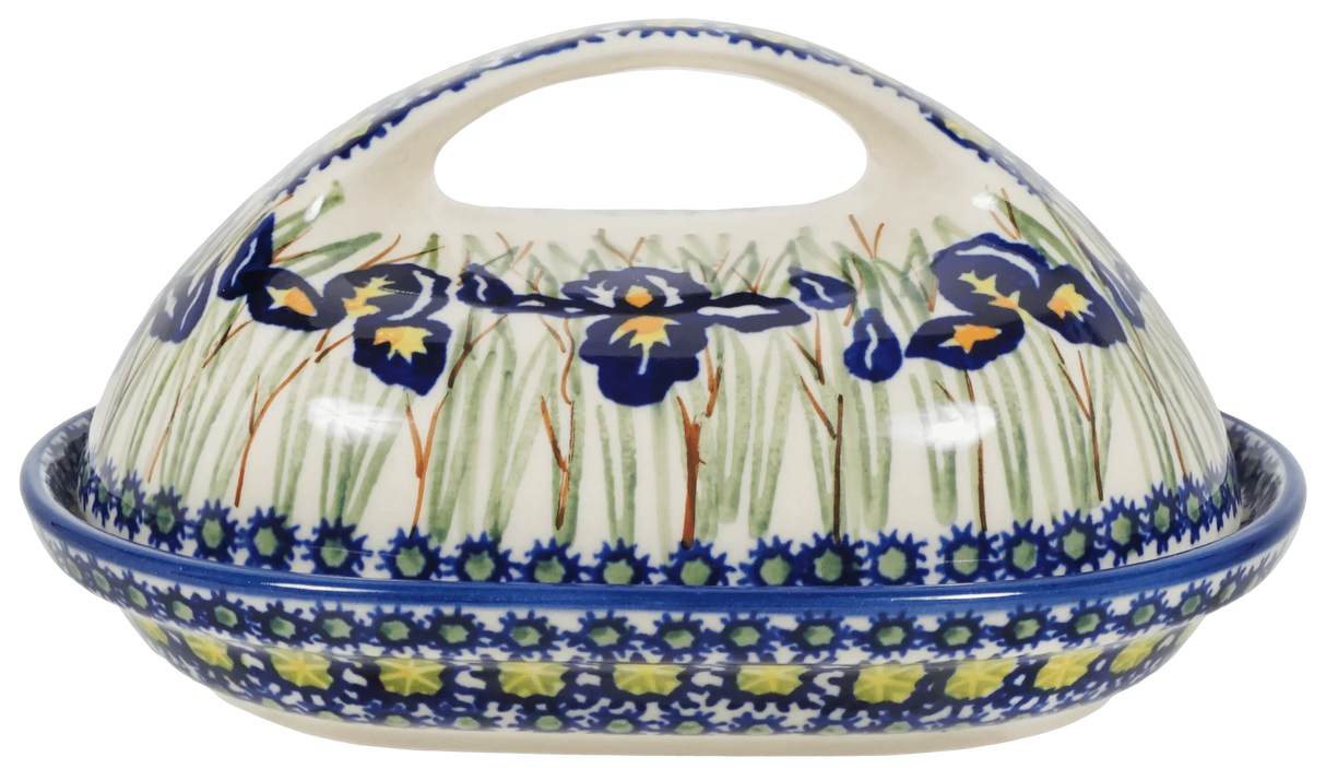 Butter Dish, Fancy, 5" x 7" in "Iris" by Manufaktura | M077S-BAM