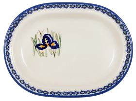 Polish Pottery Fancy Butter Dish (Iris) | M077S-BAM Additional Image at PolishPotteryOutlet.com