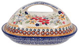 Butter Dish, Fancy, 5" x 7" in "Ruby Duet" by Manufaktura | M077S-DPLC