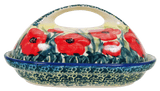 Butter Dish, Fancy, 5" x 7" in "Poppies in Bloom" by Manufaktura | M077S-JZ34