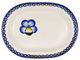 Butter Dish, Fancy, 5" x 7" in "Pansies" by Manufaktura | M077S-JZB