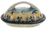 Butter Dish, Fancy, 5" x 7" in "Soaring Swallows" by Manufaktura | M077S-WK57