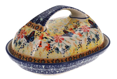 Butter Dish, Fancy, 5" x 7" in "Butterfly Bliss" by Manufaktura | M077S-WK73