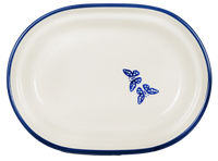A picture of a Polish Pottery Fancy Butter Dish (Butterflies In Flight) | M077S-WKM as shown at PolishPotteryOutlet.com/products/the-fancy-butter-dish-butterflies-in-flight