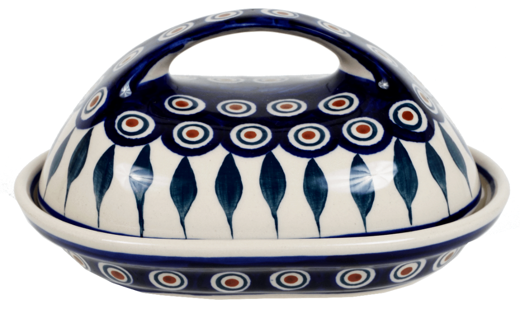 Butter Dish, Fancy, 5" x 7" in "Peacock" by Manufaktura | M077T-54