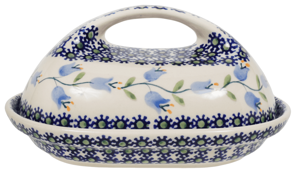 Butter Dish, Fancy, 5" x 7" in "Lily of the Valley" by Manufaktura | M077T-ASD