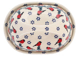 Butter Dish, Fancy, 5" x 7" in "Red Bird" by Manufaktura | M077T-GILE