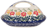Butter Dish, Fancy, 5" x 7" in "Flower Power" by Manufaktura | M077T-JS14