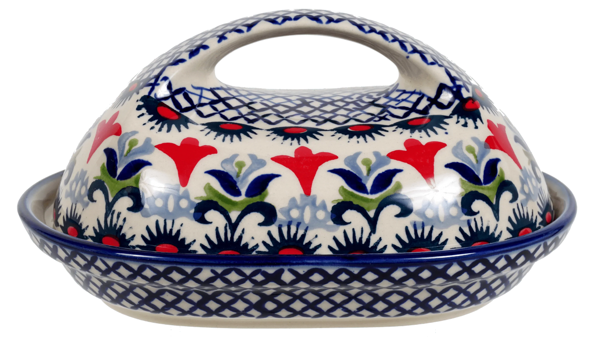 Butter Dish, Fancy, 5" x 7" in "Scandinavian Scarlet" by Manufaktura | M077U-P295