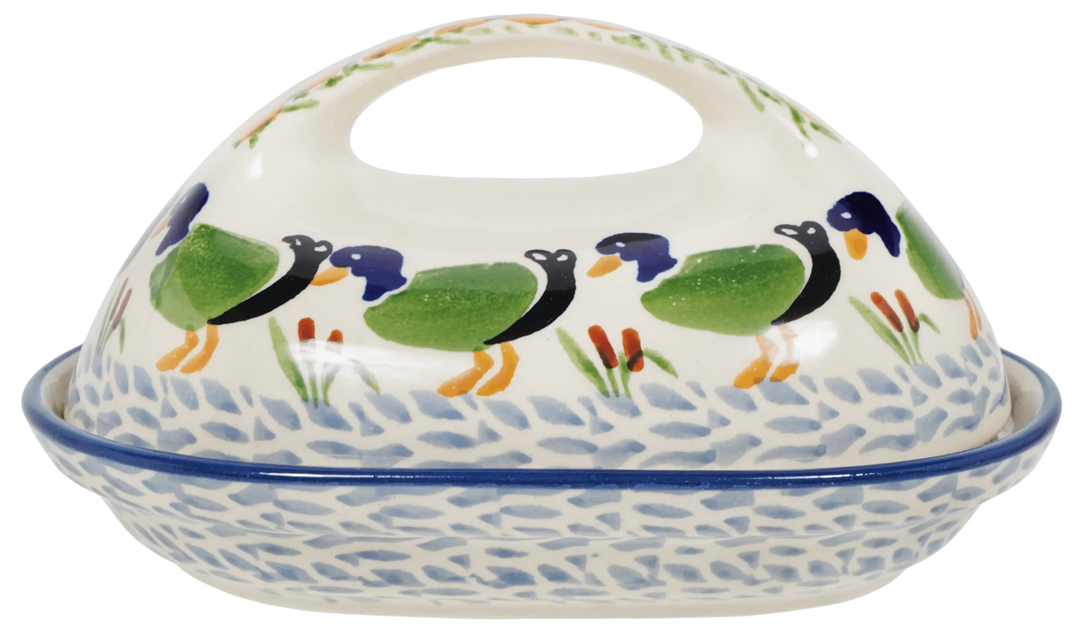 Butter Dish, Fancy, 5" x 7" in "Ducks in a Row" by Manufaktura | M077U-P323