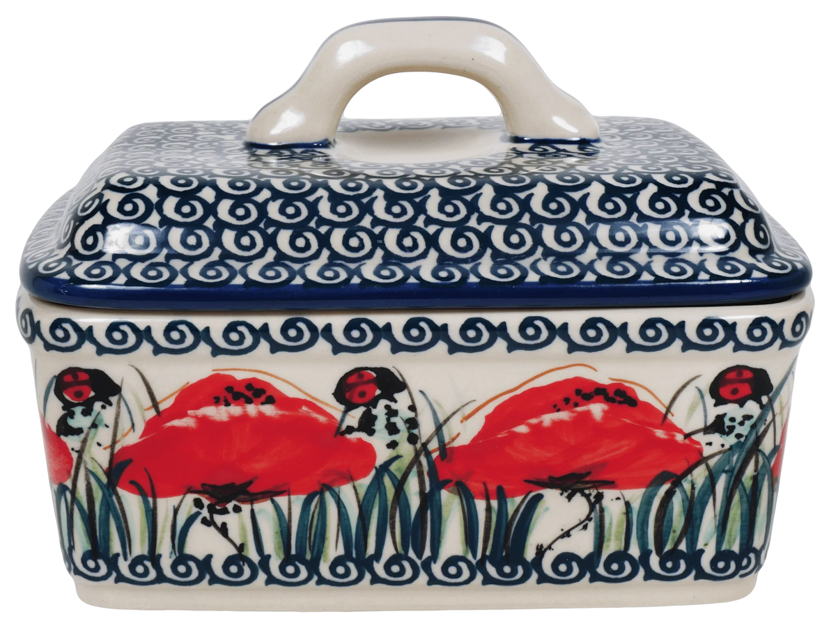 Butter Box, 5.75" x 4.25" in "Poppy Paradise" by Manufaktura | M078S-PD01