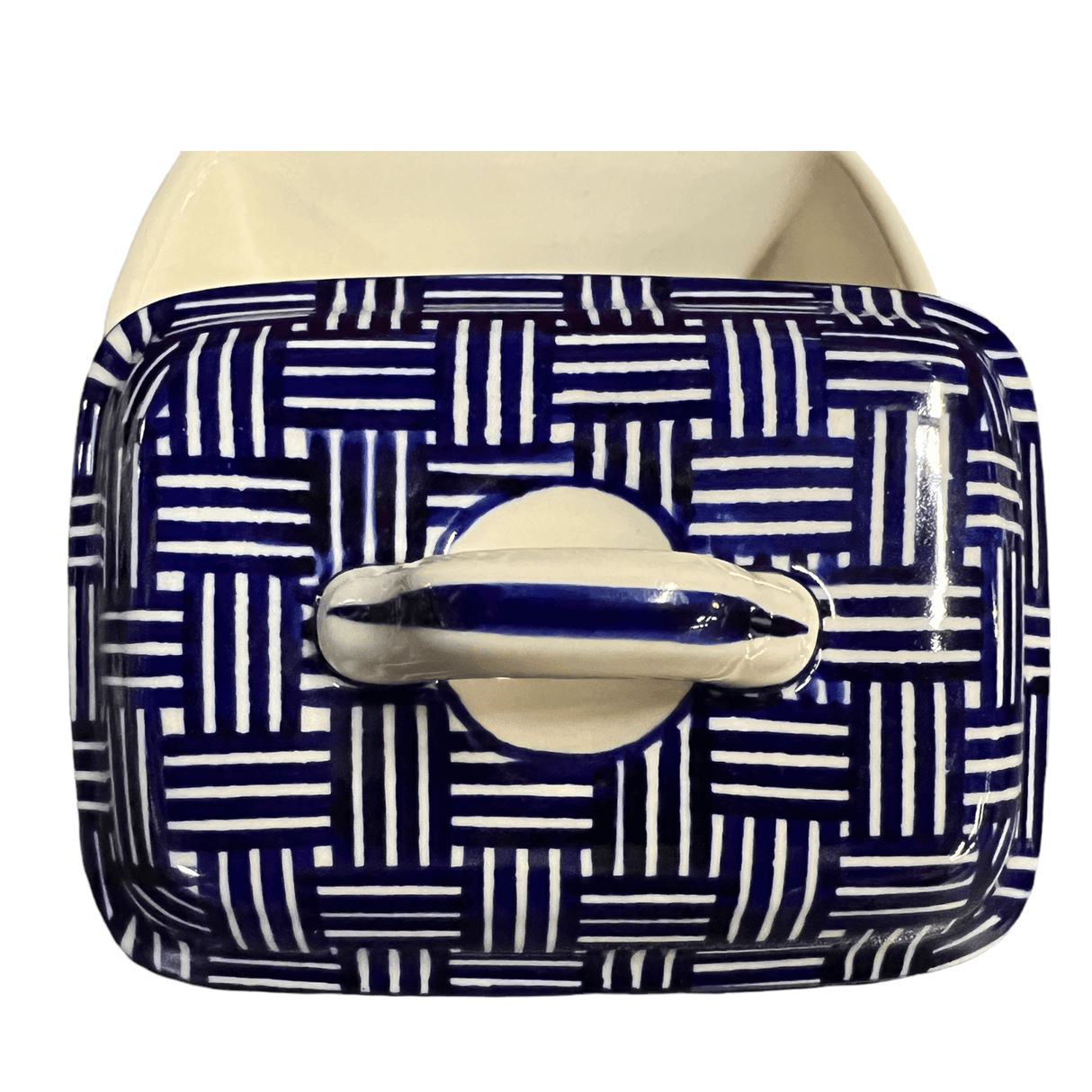 Butter Box, 5.75" x 4.25" in "Blue Basket Weave" by Manufaktura | M078U-32