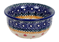 A picture of a Polish Pottery 3.5" Bowl (Ruby Bouquet) | M081S-DPCS as shown at PolishPotteryOutlet.com/products/35-bowls-ruby-bouquet