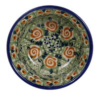 A picture of a Polish Pottery 3.5" Bowl (Perennial Garden) | M081S-LM as shown at PolishPotteryOutlet.com/products/35-bowls-perennial-garden