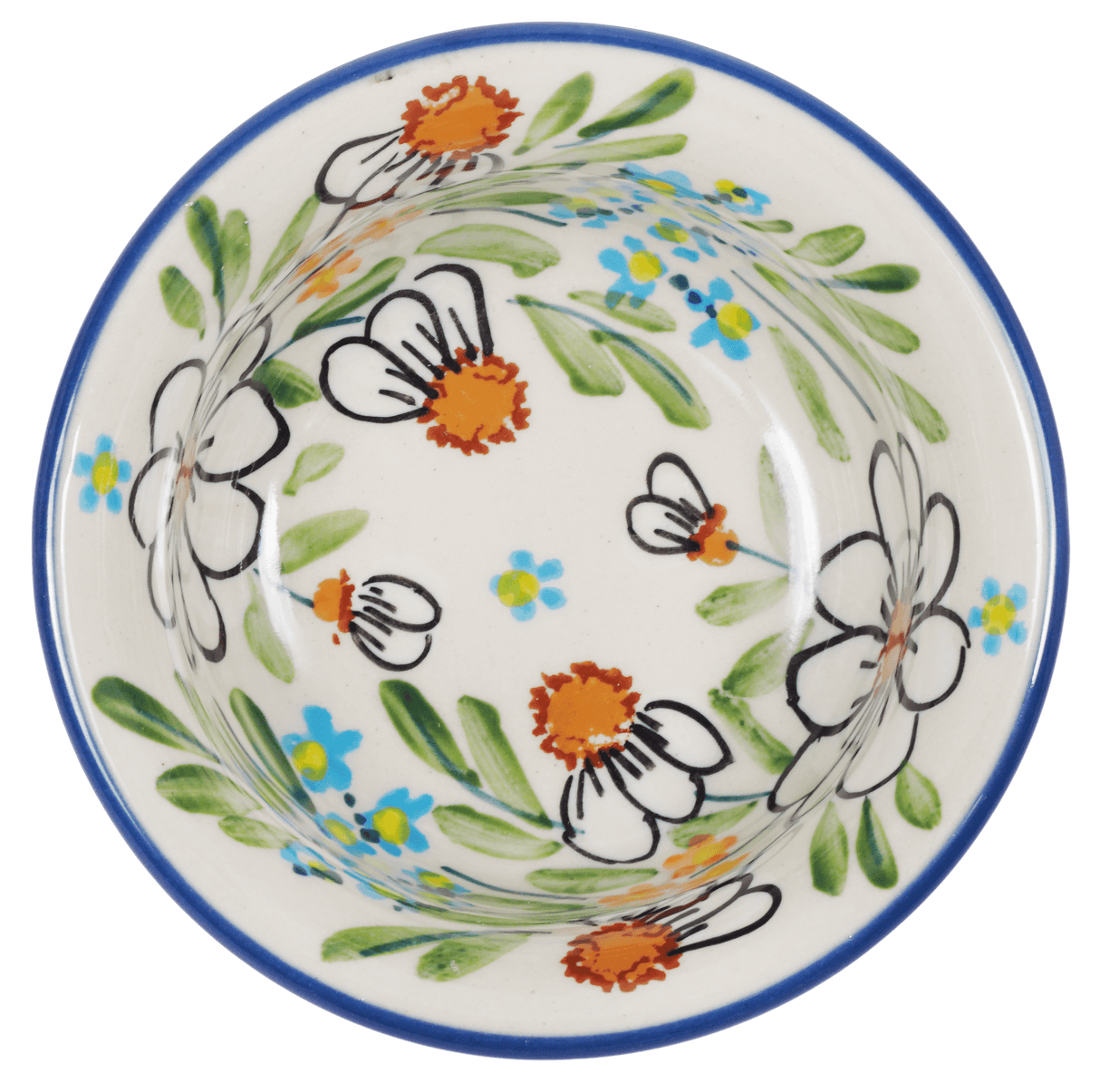 Bowl, Round, 3.5" in "Daisy Bouquet" by Manufaktura | M081S-TAB3