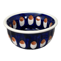 A picture of a Polish Pottery 3.5" Bowl (Pheasant Feathers) | M081T-52 as shown at PolishPotteryOutlet.com/products/3-5-bowl-pheasant-feathers-m081t-52