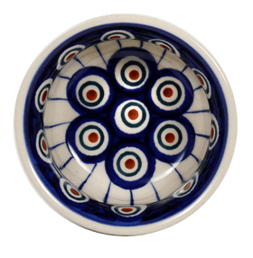 Polish Pottery 3.5" Bowl (Peacock in Line) | M081T-54A Additional Image at PolishPotteryOutlet.com