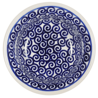 A picture of a Polish Pottery 3.5" Bowl (Riptide) | M081T-63 as shown at PolishPotteryOutlet.com/products/3-5-bowl-riptide