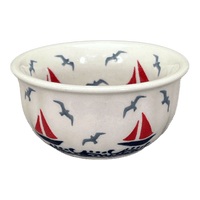 A picture of a Polish Pottery 3.5" Bowl (Smooth Seas) | M081T-DPML as shown at PolishPotteryOutlet.com/products/3-5-bowl-smooth-seas-m081t-dpml