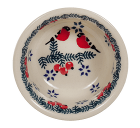 Polish Pottery 3.5" Bowl (Red Bird) | M081T-GILE Additional Image at PolishPotteryOutlet.com