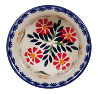 A picture of a Polish Pottery 3.5" Bowl (Flower Power) | M081T-JS14 as shown at PolishPotteryOutlet.com/products/35-bowls-flower-power