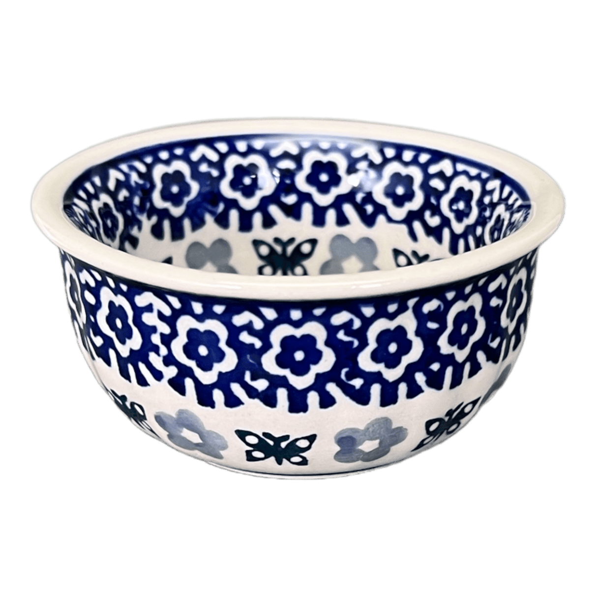 Bowl, Round, 3.5" in "Butterfly Border" by Manufaktura | M081T-P249