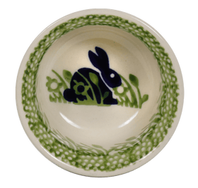 Polish Pottery 3.5" Bowl (Bunny Love) | M081T-P324 Additional Image at PolishPotteryOutlet.com
