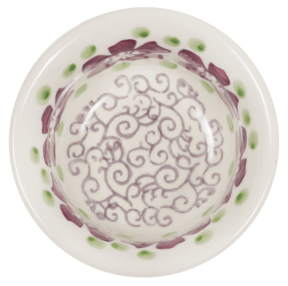 Bowl, Round, 3.5" in "Merlot Garden" by Manufaktura | M081T-P353