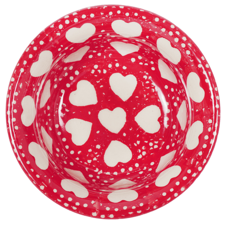 Bowl, Round, 3.5" in "Torrent of Hearts Red" by Manufaktura | M081T-SEMC