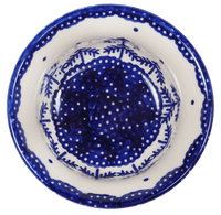 A picture of a Polish Pottery 3.5" Bowl (Blue Fir) | M081T-U24 as shown at PolishPotteryOutlet.com/products/35-bowls-blue-fir