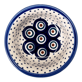 Polish Pottery 3.5" Bowl (Peacock Dot) | M081U-54K Additional Image at PolishPotteryOutlet.com