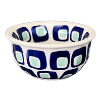 A picture of a Polish Pottery 3.5" Bowl (Blue Retro) | M081U-602A as shown at PolishPotteryOutlet.com/products/3-5-bowl-blue-retro-m081u-602a