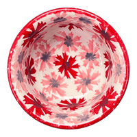 A picture of a Polish Pottery 3.5" Bowl (Scarlet Daisy) | M081U-AS73 as shown at PolishPotteryOutlet.com/products/3-5-bowl-scarlet-daisy-m081u-as73