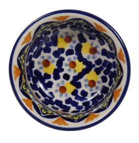 Polish Pottery 3.5" Bowl (Kaleidoscope) | M081U-ASR Additional Image at PolishPotteryOutlet.com