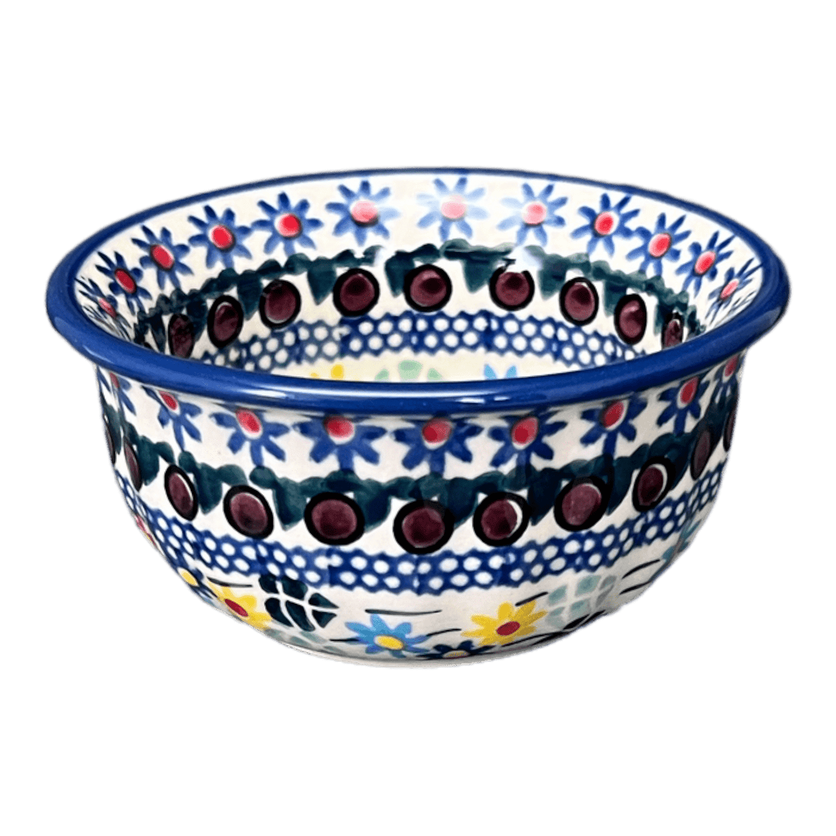 Bowl, Round, 3.5" in "Floral Swirl" by Manufaktura | M081U-BL01