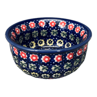 A picture of a Polish Pottery 3.5" Bowl (Rings of Flowers) | M081U-DH17 as shown at PolishPotteryOutlet.com/products/3-5-bowl-dh17-m081u-dh17