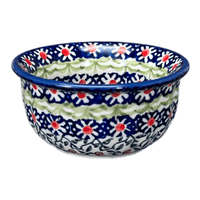 A picture of a Polish Pottery 3.5" Bowl (Daisy Rings) | M081U-GP13 as shown at PolishPotteryOutlet.com/products/3-5-bowl-daisy-rings-m081u-gp13