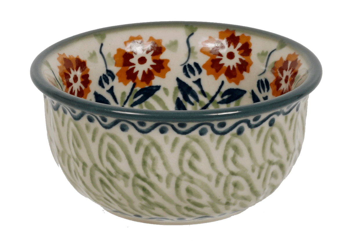 Bowl, Round, 3.5" in "Green Floral Vine" by Manufaktura | M081U-KLA