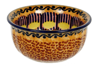 A picture of a Polish Pottery 3.5" Bowl (Desert Sunrise) | M081U-KLJ as shown at PolishPotteryOutlet.com/products/35-bowls-desert-sunrise