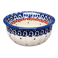 A picture of a Polish Pottery 3.5" Bowl (Daisy Chain) | M081U-ST as shown at PolishPotteryOutlet.com/products/3-5-bowl-daisy-chain-m081u-st